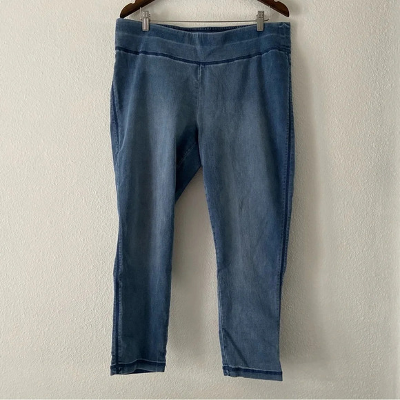 Skinny Pull On No Zip Pants DG2 XLP Cotton Blend Crop Athleisure Minimalist - Picture 10 of 11